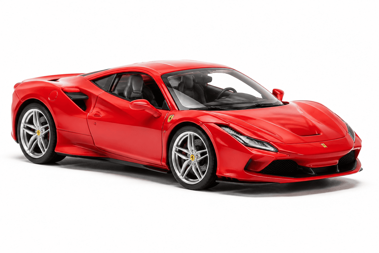 Red supercar diecast car on white